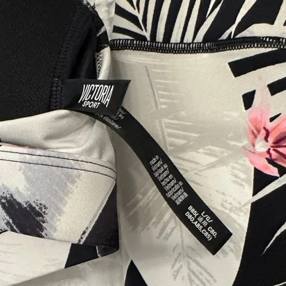 Victoria's Secret Black and Pink Floral Leggings - Picture 5 of 7